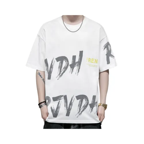 Letter Printing Round Neck Sports Casual Loose Half-sleeved T-shirt