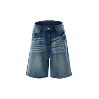 Retro Washed Denim Shorts