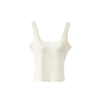 Sporty Plain Spandex Vest Women