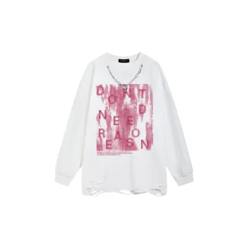 Washed Long Sleeve Straight Leg Sweatshirt