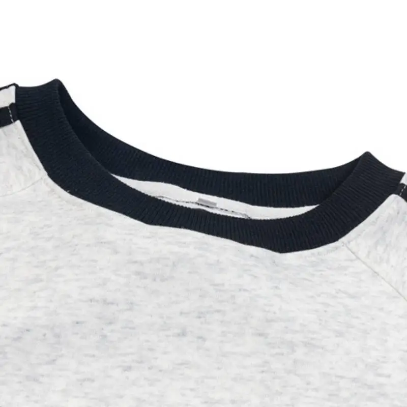Retro Contrast Color Sweatshirt-2