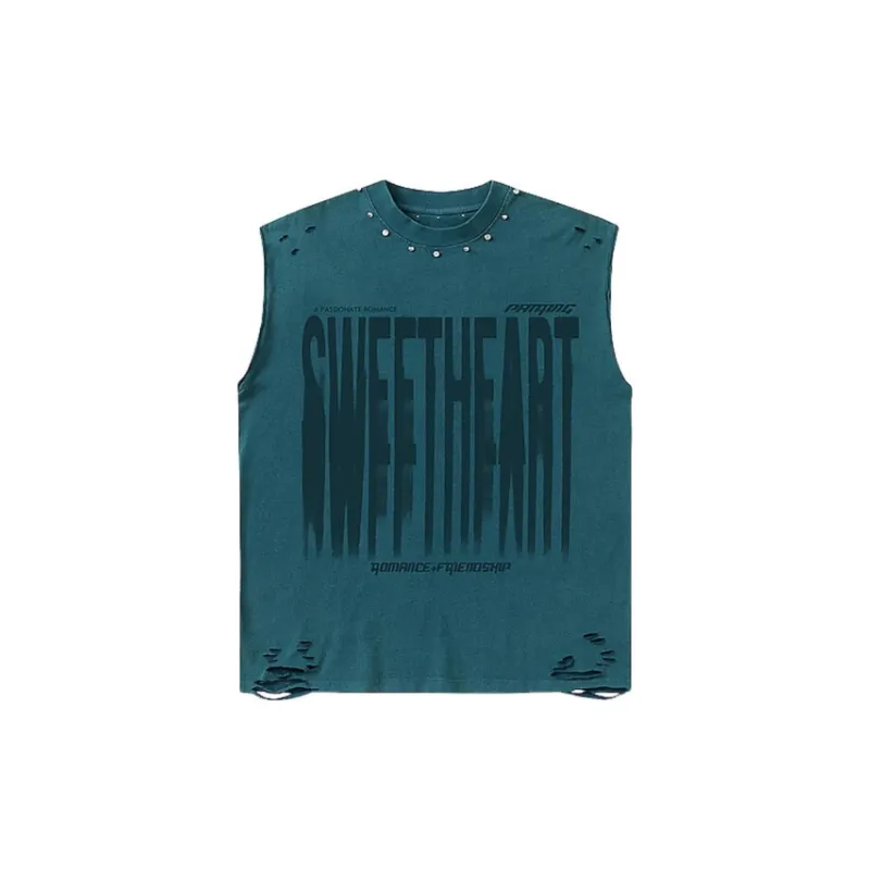 Hip Hop Loose Training Trendy Vest-4