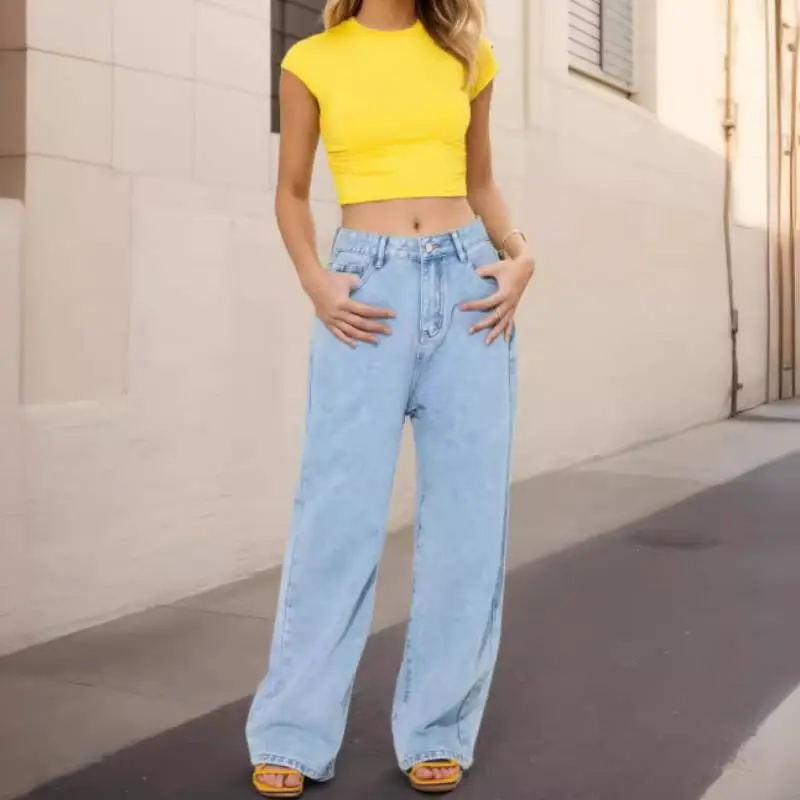 Washed Loose Jeans-1