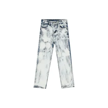 New Arrival Tie Dye Loose Retro Straight Leg Denim Pants