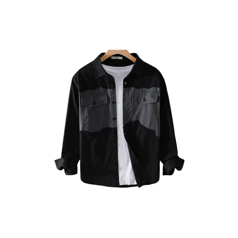 Patchwork Trendy Casual Loose Comfortable Shirt-0