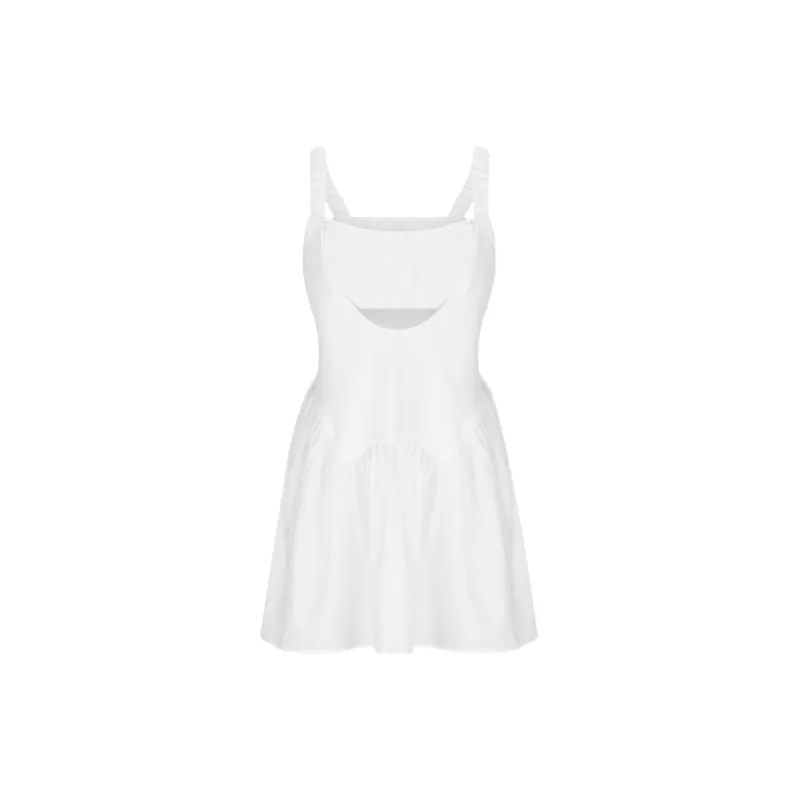 Casual Plain Cotton Dress Women-0