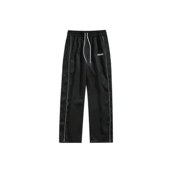 Casual Plain Woven Fabric Sports Pants Unisex