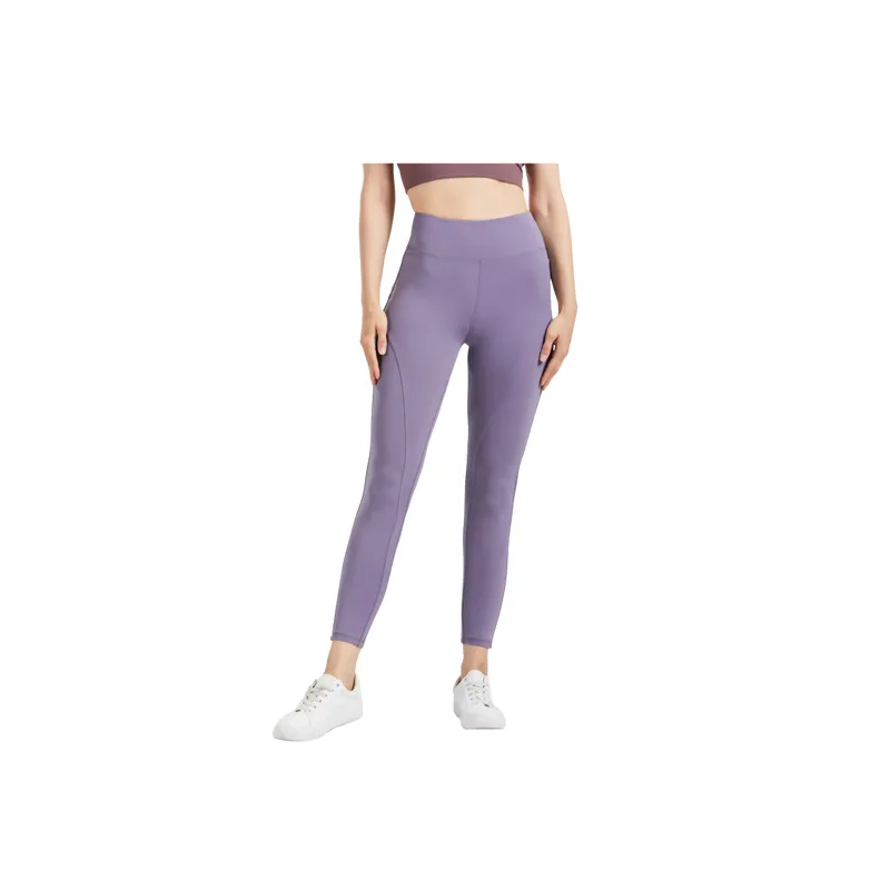 Casual Plain Nylon Leggings-4