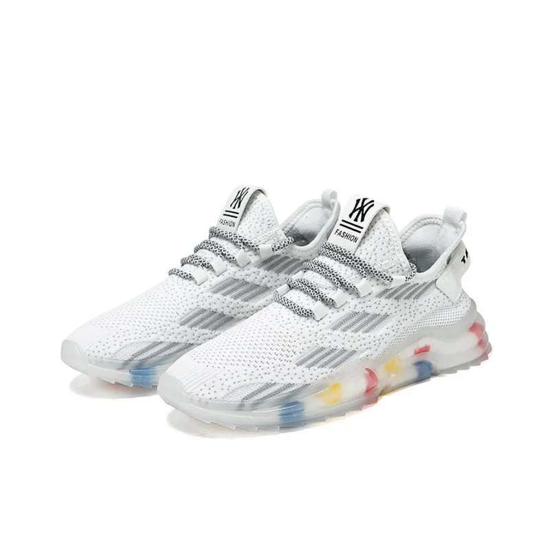 Breathable Mesh Rainbow Running Shoes-0