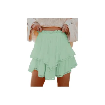 Basics Plicated Cotton Casual Skirt Women
