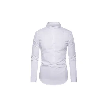 Fashionable Plain Blended Synthetic Fabrics Shirt