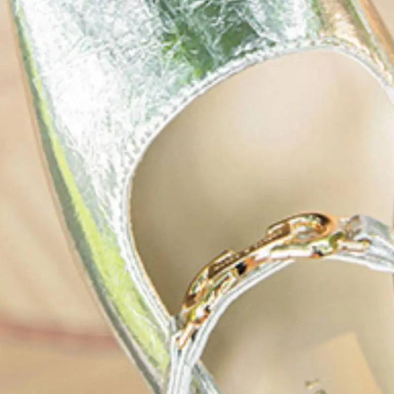 Simple Metal Mary Jane Shoes-6