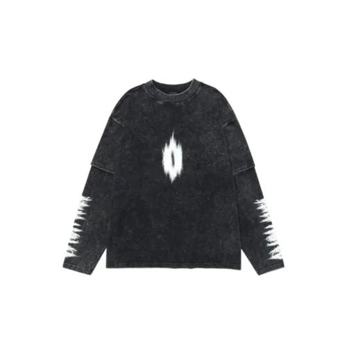 Wash Worn Out Fake Two Piece Top
