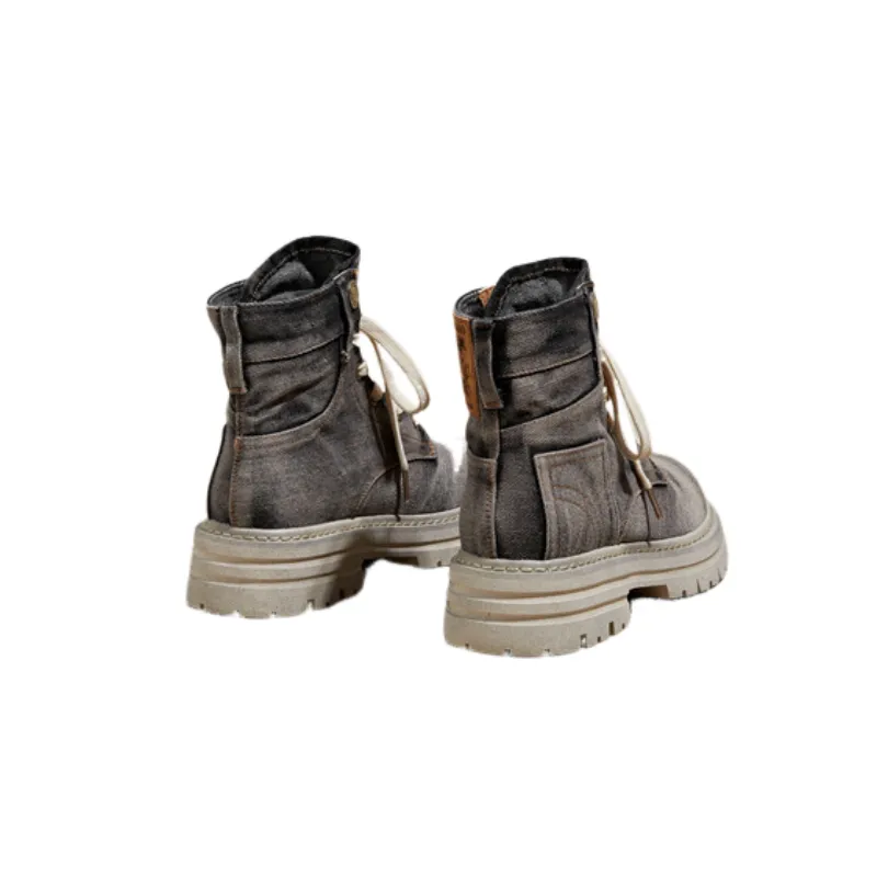 Fashionable Denim Breathable Martin Boot-1