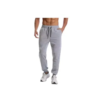 Sporty Loose Terry Fabric Casual Pants