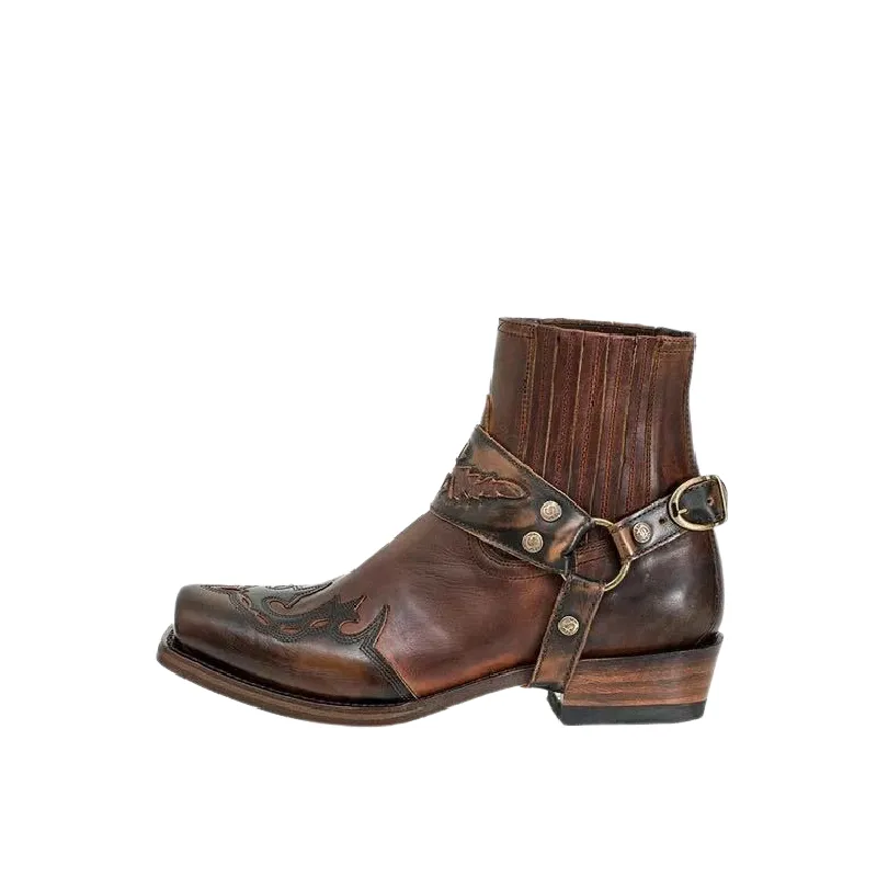 Retro Fashionable Mid Calf Boots-0