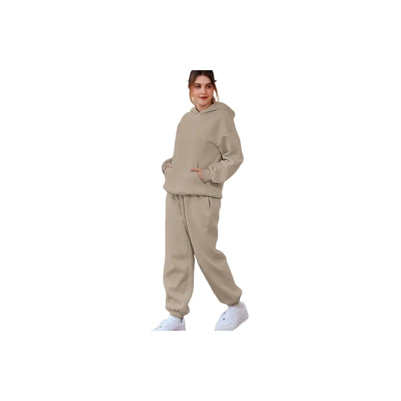 Casual Sporty Polyester Sweatshirt Set Women-6
