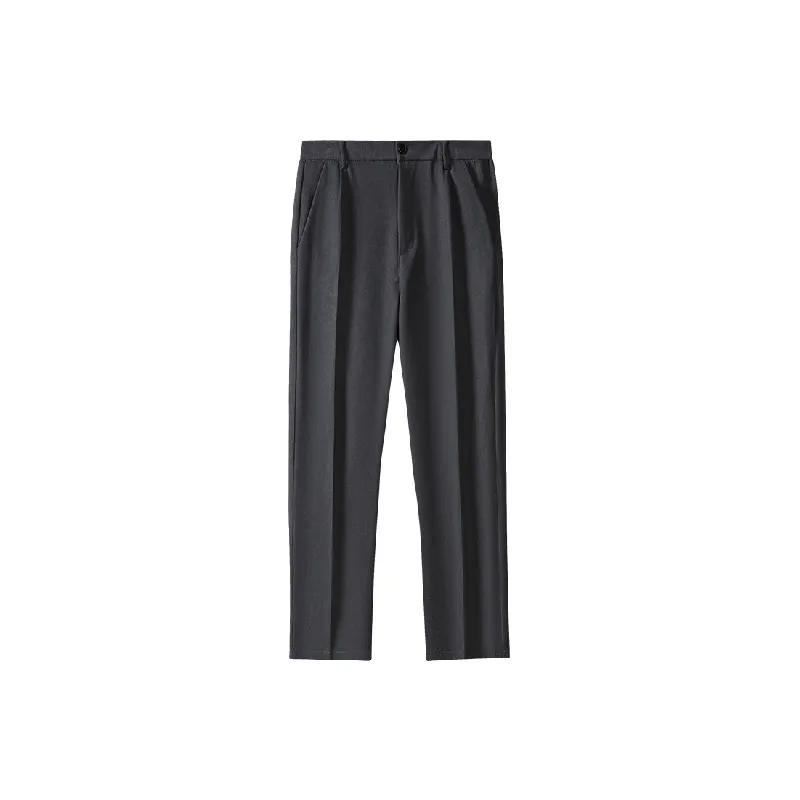 Basics Loose Polyester Casual Pants-9