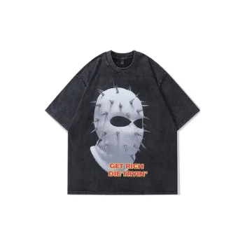 Distressed Gangster Print T Shirt