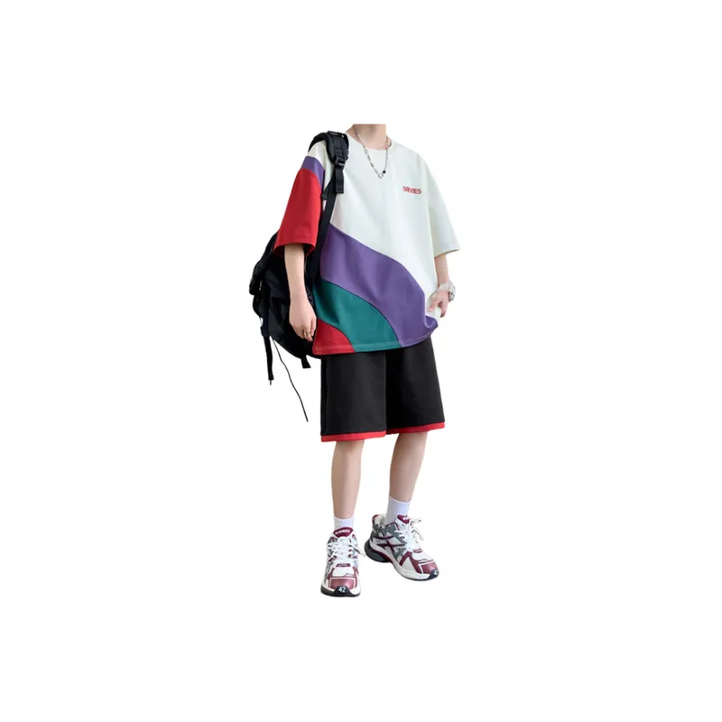 Short Sleeved Two Piece Sportswear-3