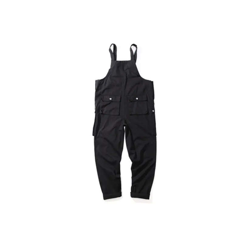 Retro Loose Blended Synthetic Fabrics Overall-8