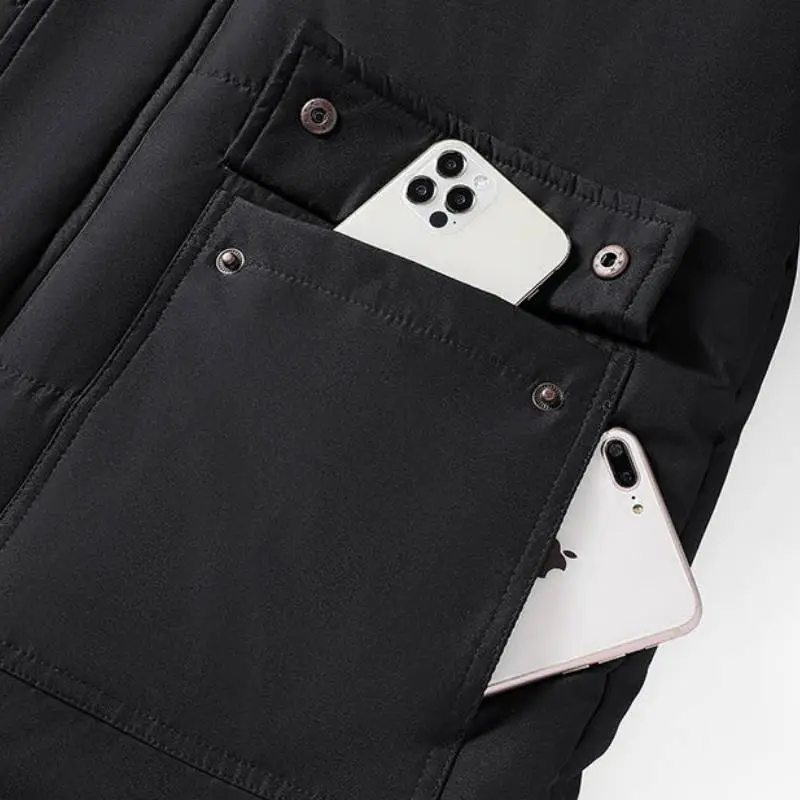 Casual Warm Blended Synthetic Fabrics Quilted Jacket-4