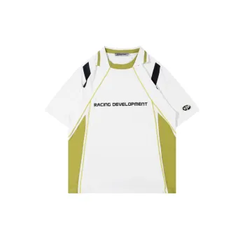 Trendy Splicing Contrast Color T Shirt