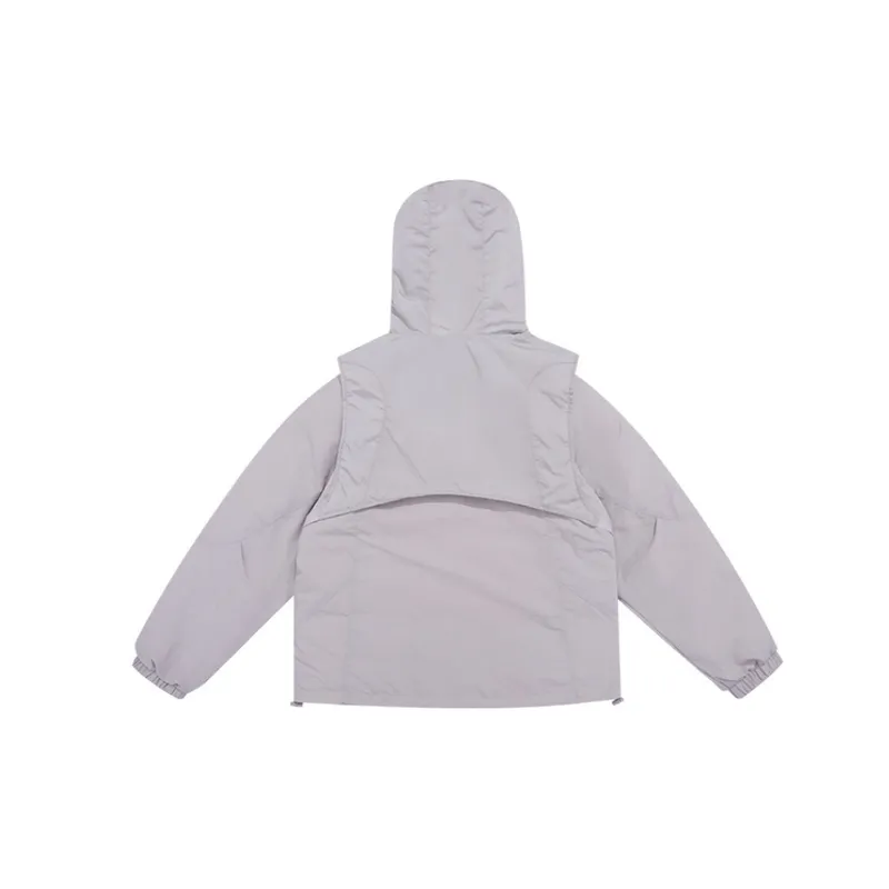 Fashionable Simple White Duck Down Jacket-9