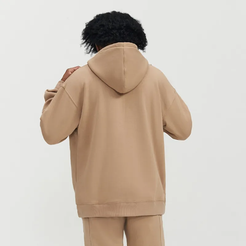 Plain Loose Cotton Hoodie-2