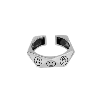 Retro Smiley Face Ring