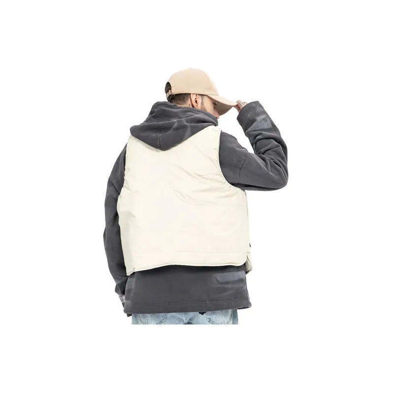 Stitching Pure Color Loose Cotton padded Jacket-2