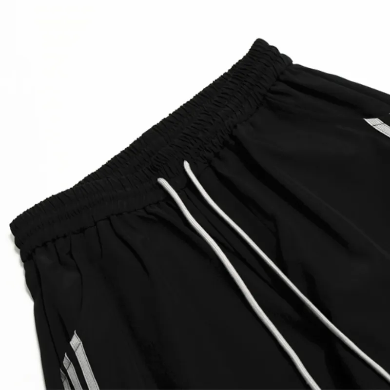 Street Color Contrast Casual Pants-2