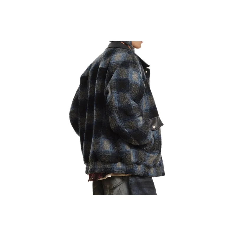 Retro Contrast Color Polyester Quilted Jacket-3