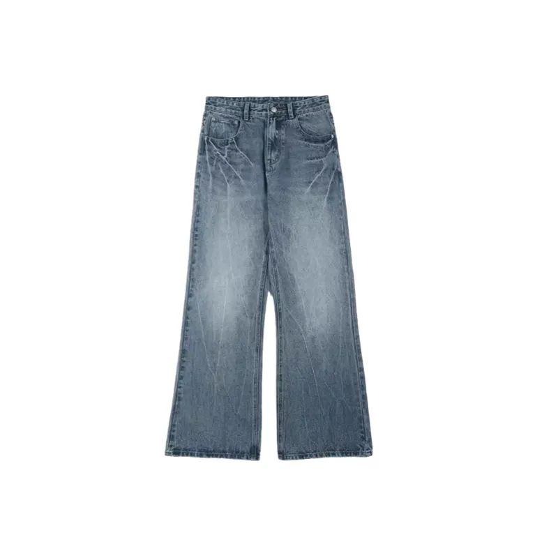 Retro Straight Leg Jeans-0