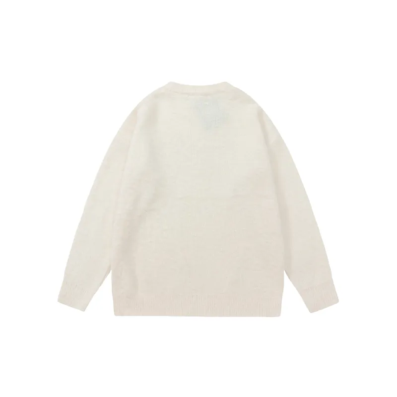 New Real Retro Jacquard Crewneck Knitted Sweater-3