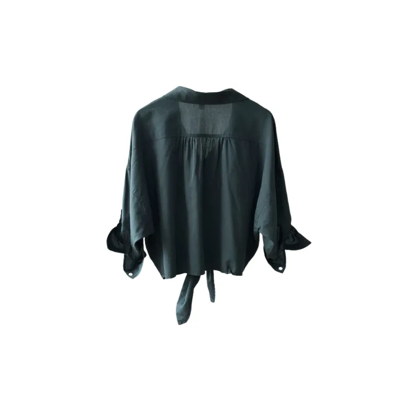Casual Loose Lyocell Shirt Women-1