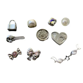 Button Shoe Buckle Set