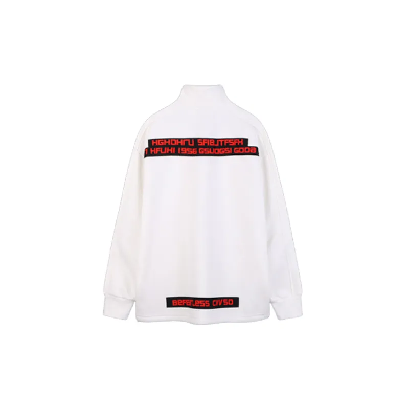 Hip Hop Embroidered Padded Velvet Zipper Street Loose Jacket-3