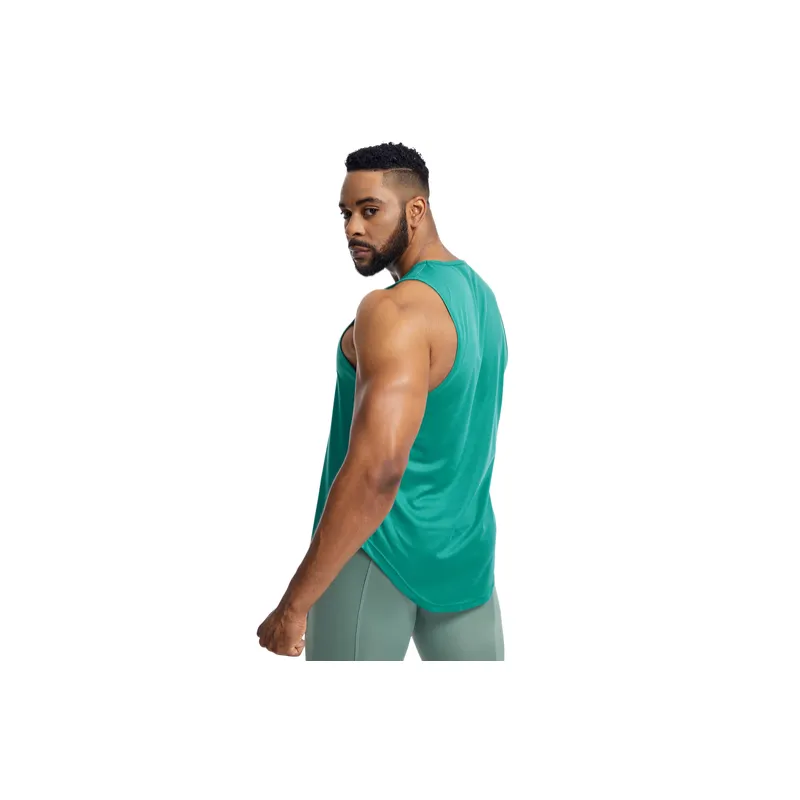 Sporty Simple Blended Synthetic Fabrics Vest-3