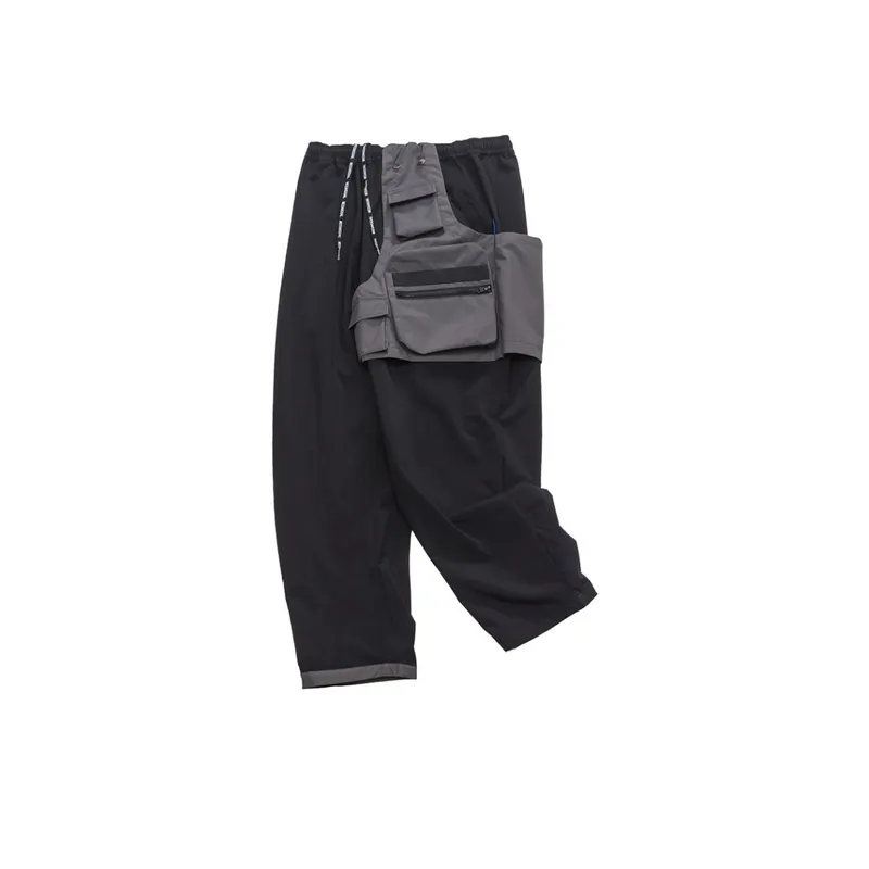 Color Splice Function Coil Cargo Pants-2