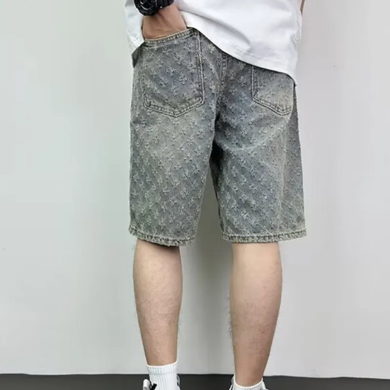 Retro Trendy Denim Shorts-4