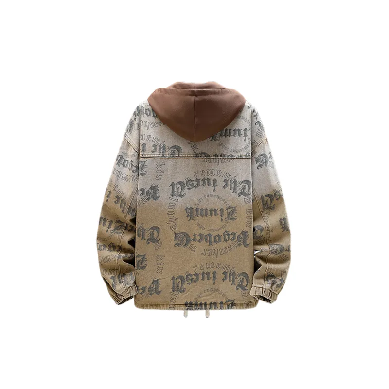 Casual Letter Printed Jacket-1
