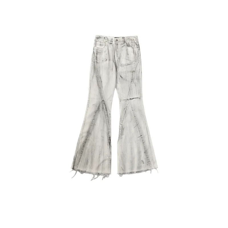 Trendy Niche Design Distressed Jeans-0