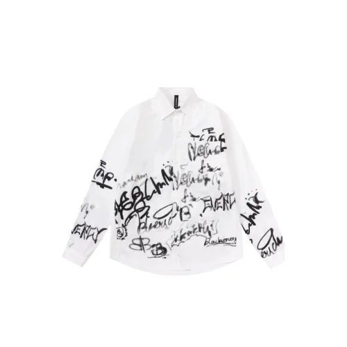 Hip Hop Letter Long Sleeve Casual Shirt