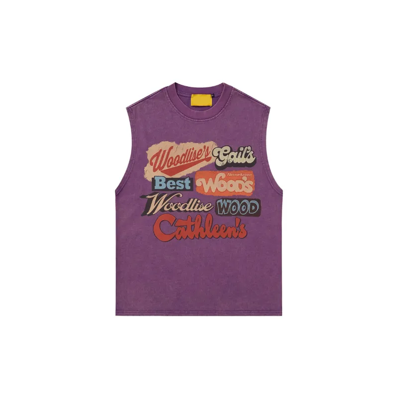 Retro Old Washed Vest-0