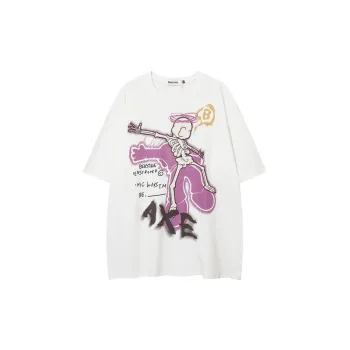 Cartoon Skull 100% Cotton T Shirt