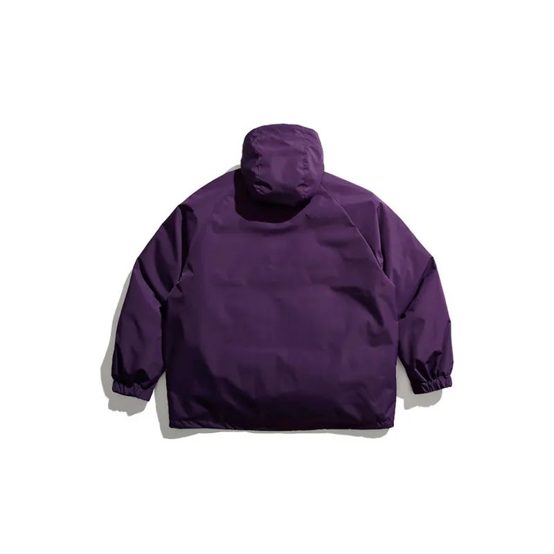 Contrast Stitching Hooded Down Jacket-5