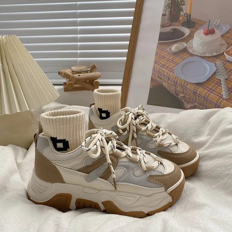 Retro Simple Chunky Sneakers-5
