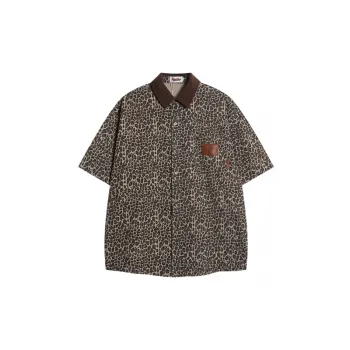 Trend Leopard Print Short Sleeve Shirt