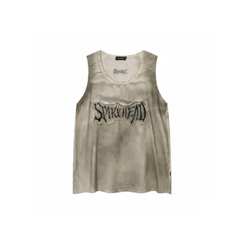 High Street Dark Dirty Tie Dye Washed Vest